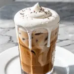 creamy iced vanilla latte - featured image