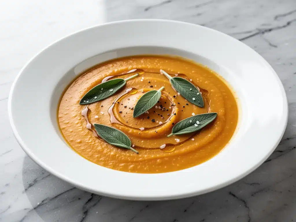 creamy roasted butternut squash soup - featured image
