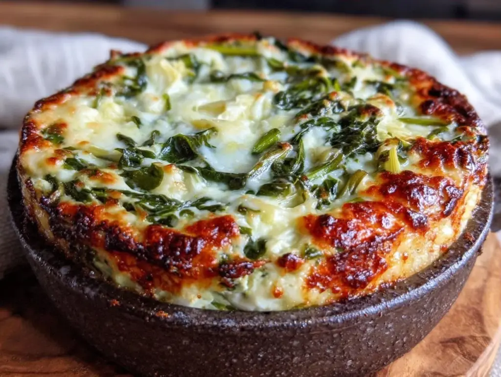 creamy spinach artichoke dip - featured image