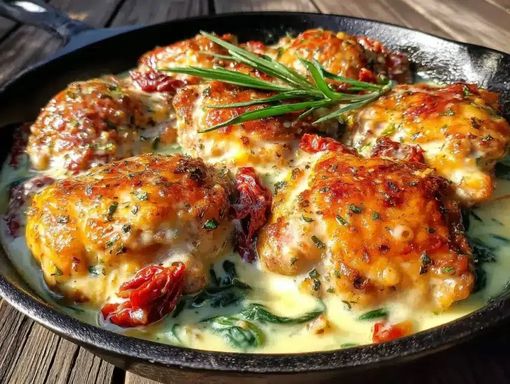 creamy tuscan garlic chicken - featured image