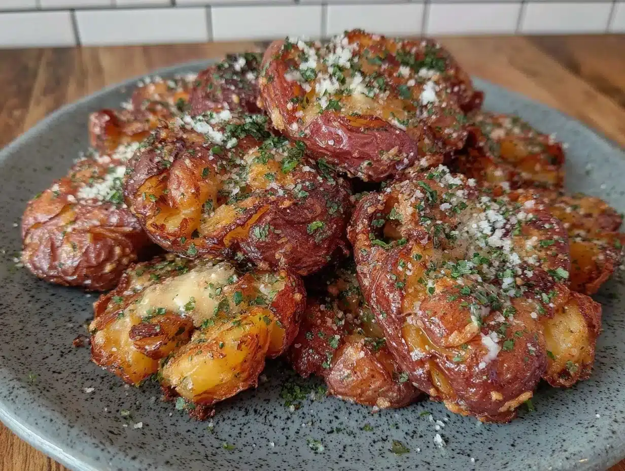 Crispy Smashed Potatoes: 4-Week Meal Prep Side 4 crispy smashed potatoes preparation steps