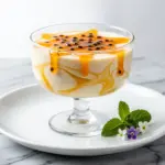 dairy-free coconut mango panna cotta - featured image