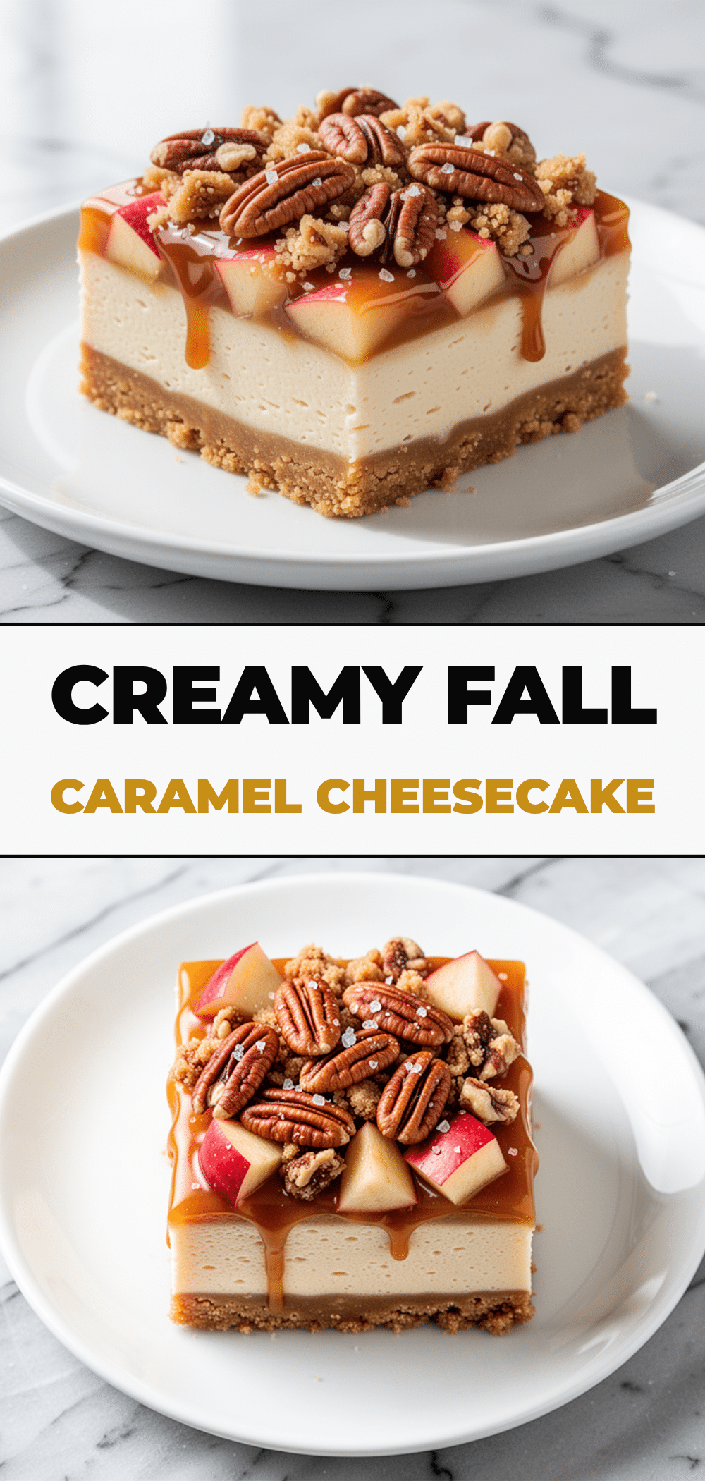 Fall Caramel Apple Cheesecake Bars: Best Salted Pecan Crumble 5 fall caramel apple cheesecake bars recipe