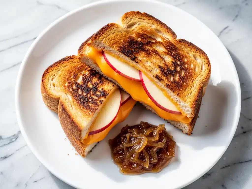 Fall Harvest Apple Cheddar Grilled Cheese: Easy Weeknight Dinner 4 Fall Harvest Apple Cheddar Grilled Cheese preparation steps