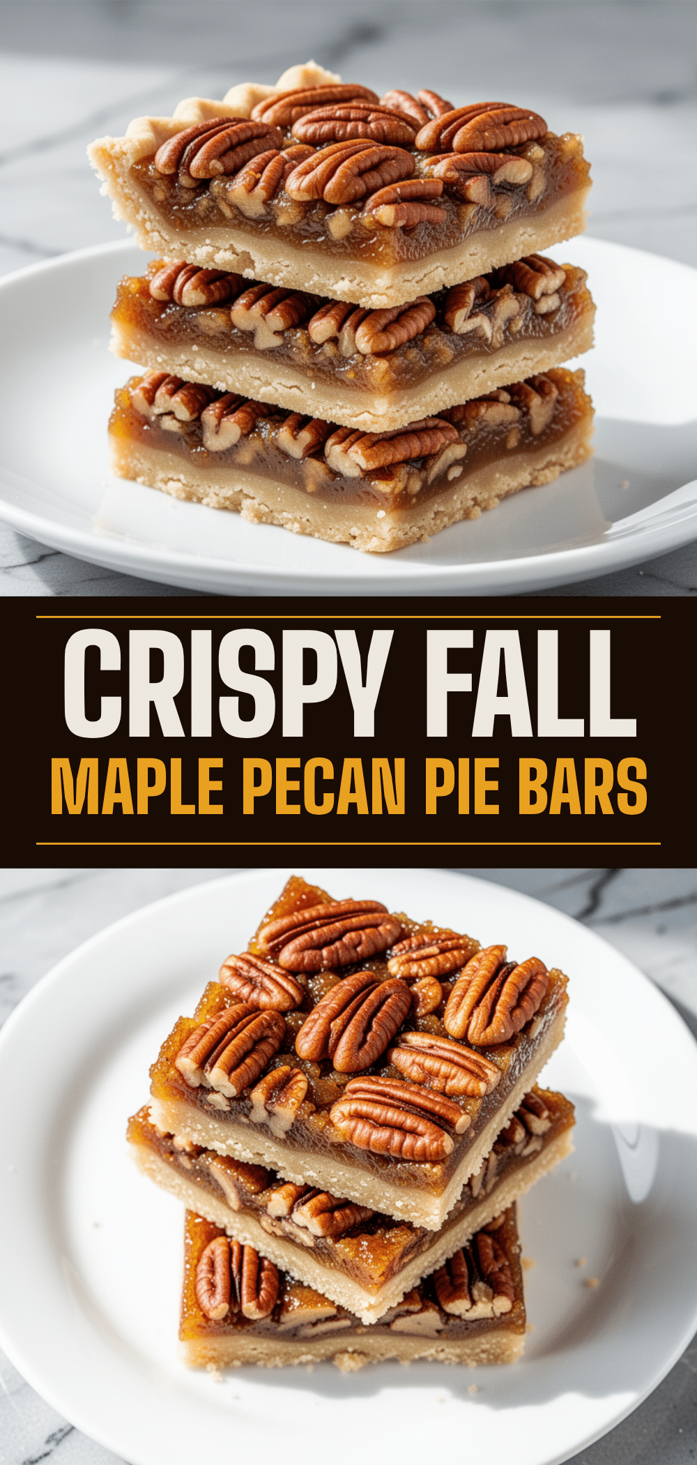 Fall Maple Pecan Pie Bars: 10 Easy Flaky Shortbread Dessert 5 Fall Maple Pecan Pie Bars recipe