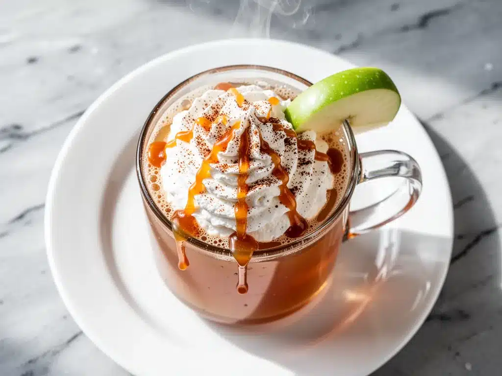 Fall Salted Caramel Apple Cider: 5-Min Cinnamon Whipped Cream 4 fall salted caramel apple cider preparation steps