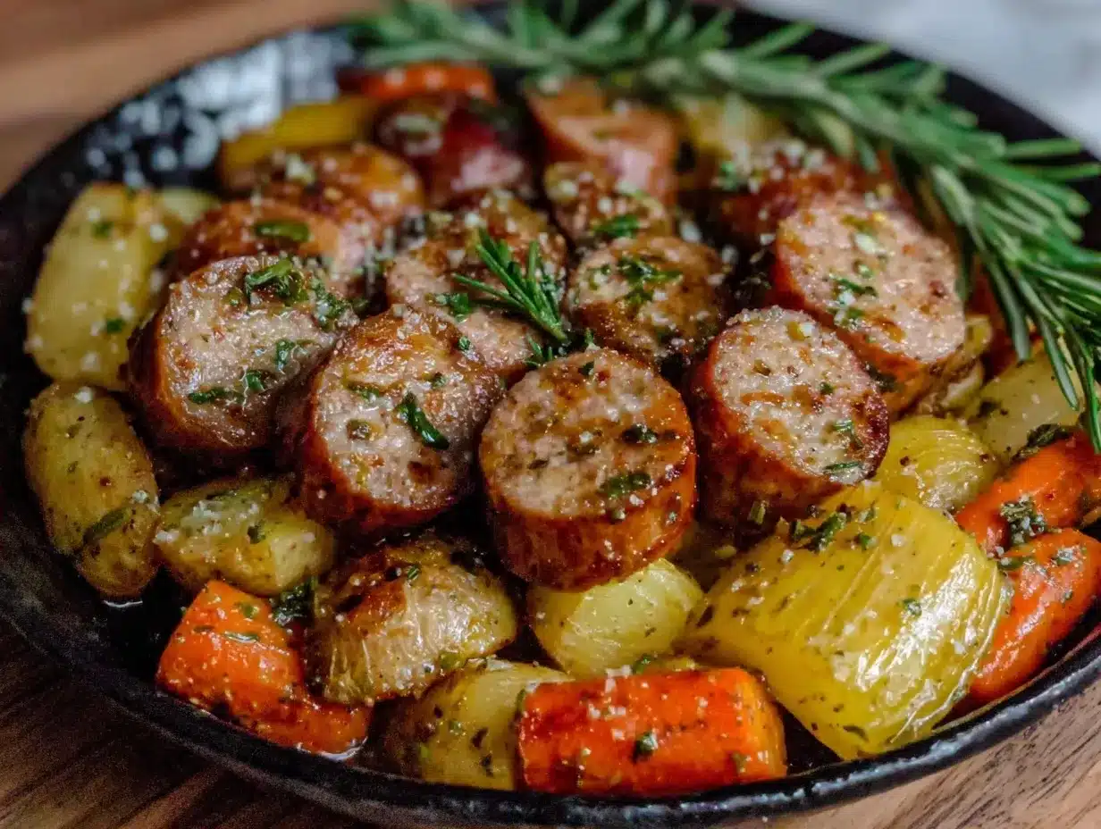 Fall Sheet Pan Sausage & Root Veggies: 4-Day Meal Prep 4 fall sheet pan sausage preparation steps