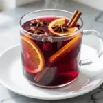 fall slow cooker mulled cranberry cider - featured image