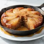 fall spiced pear upside-down cake - featured image