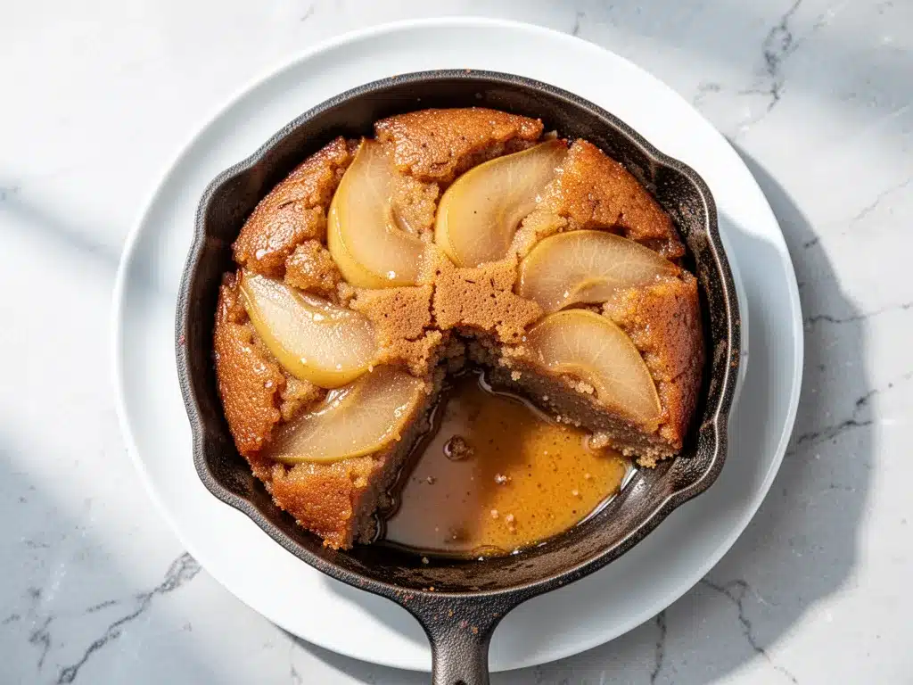 Fall Spiced Pear Upside-Down Cake: Best Easy Recipe 4 fall spiced pear upside-down cake preparation steps