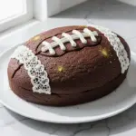 Football Party Peanut Butter Chocolate Cookie Cake - featured image