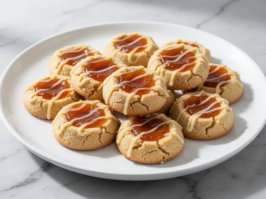 gluten-free apricot thumbprint cookies - featured image