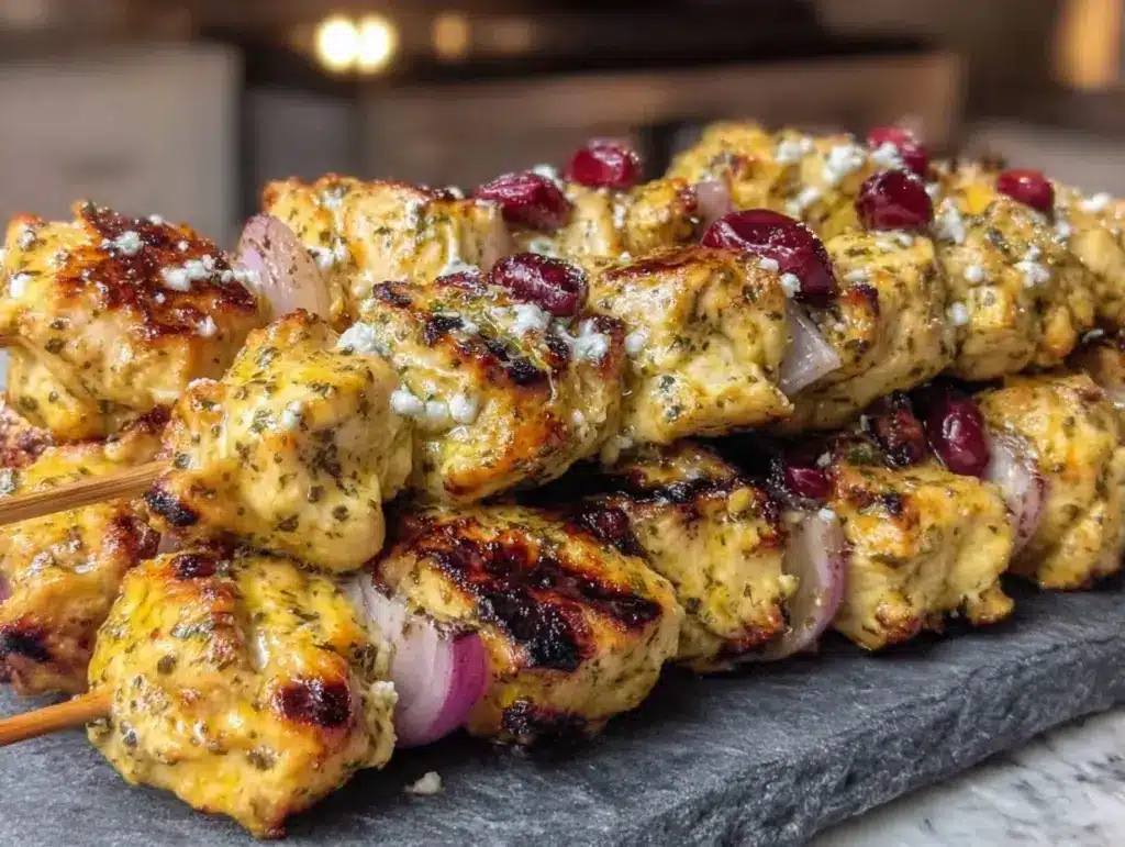 greek yogurt chicken souvlaki - featured image