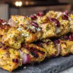 greek yogurt chicken souvlaki - featured image