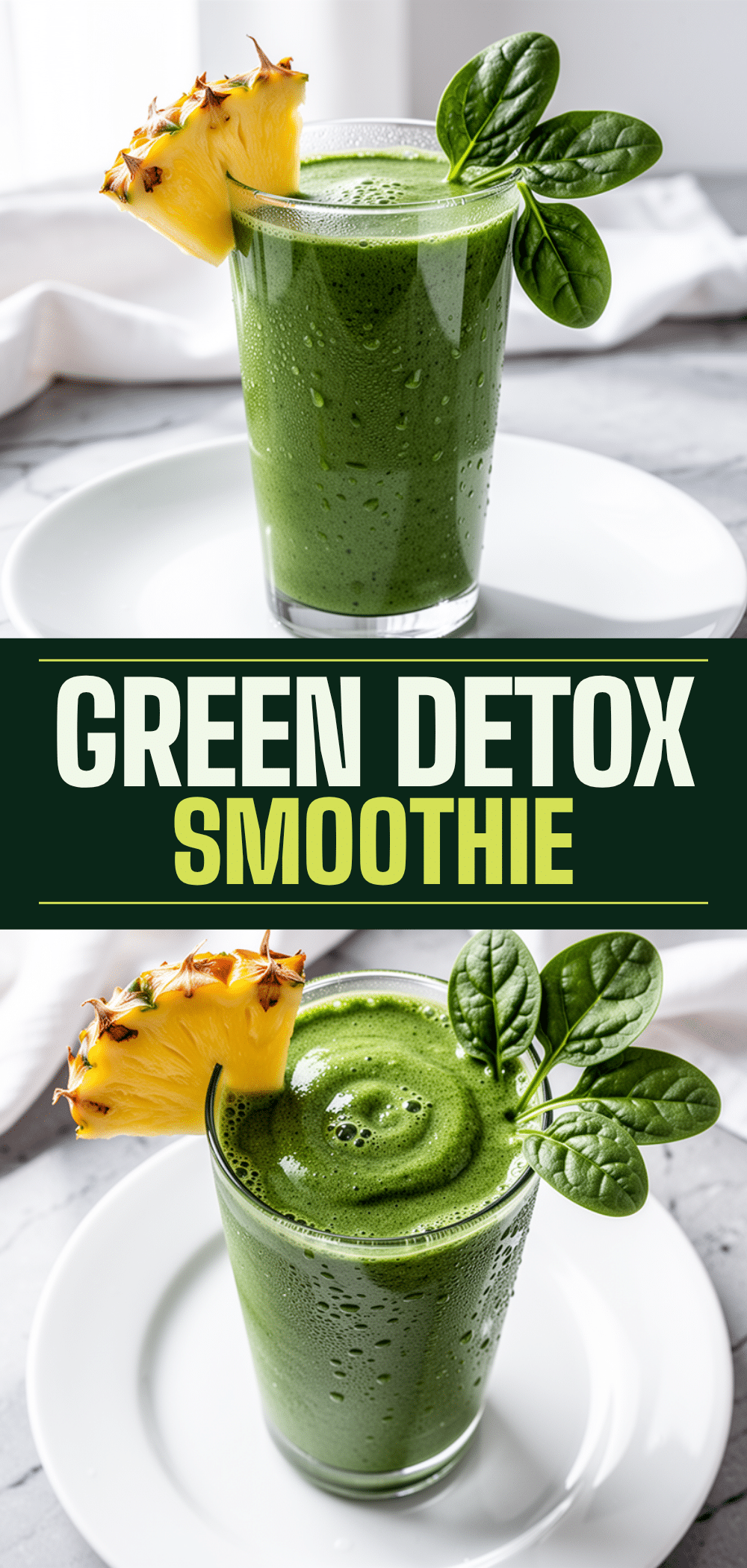 Green Detox Smoothie: Best 5-Ingredient Spinach Pineapple Recipe 5 green detox smoothie recipe