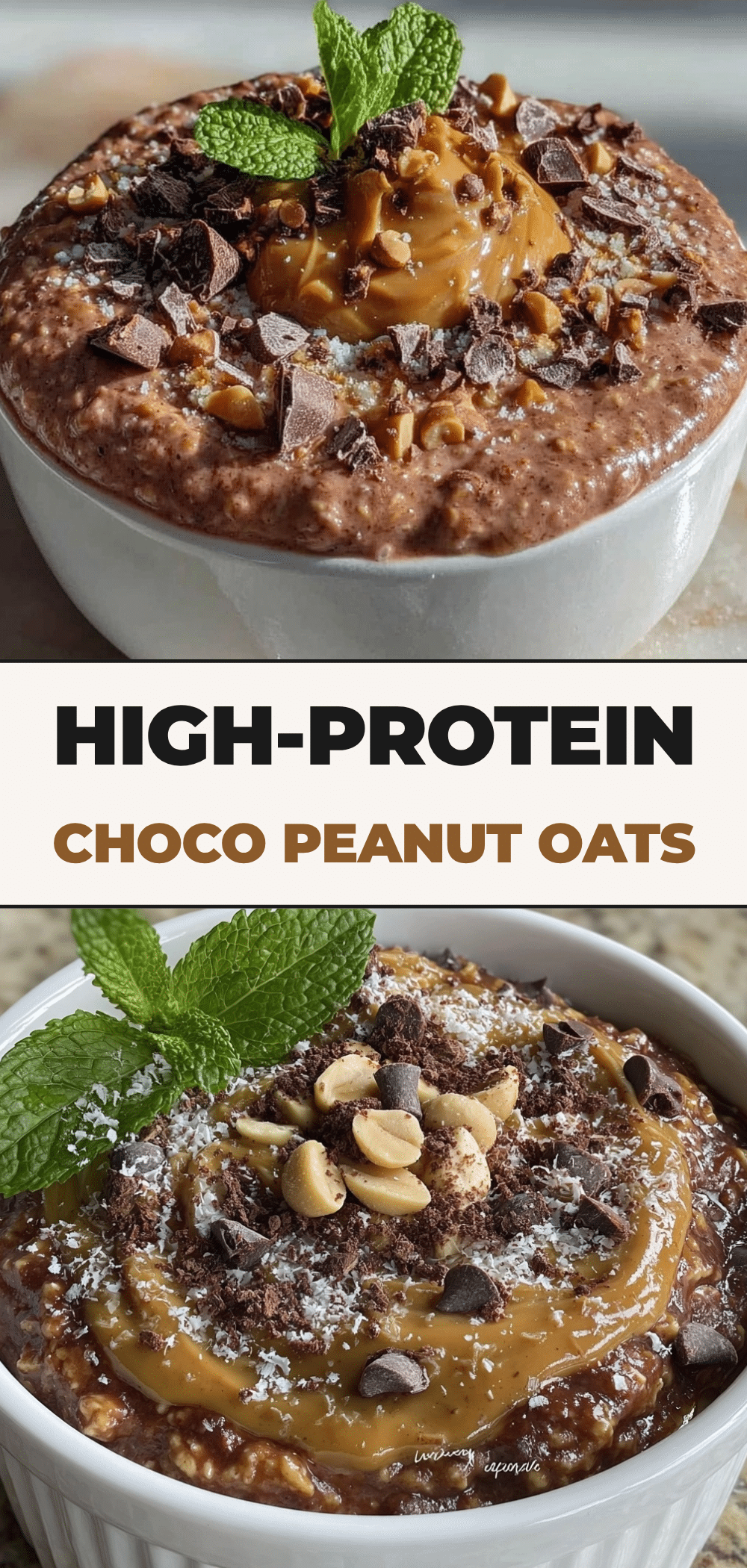 High-Protein Chocolate Peanut Butter Overnight Oats for 1 5 high-protein chocolate peanut butter overnight oats recipe