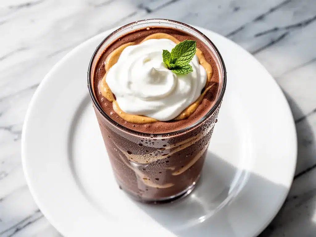 High-Protein Chocolate Peanut Butter Smoothie 4 high-protein chocolate peanut butter smoothie preparation steps