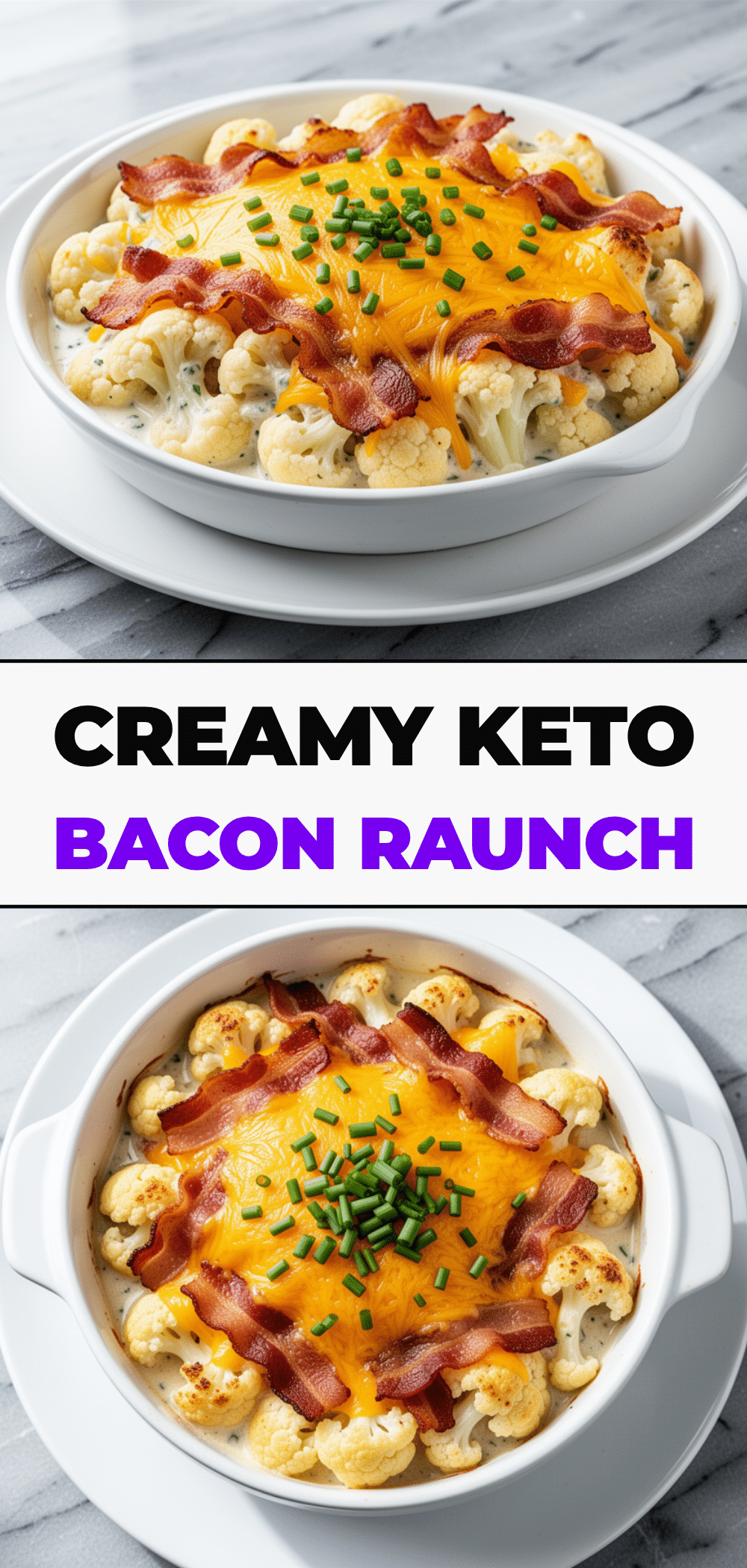 Keto Bacon Ranch Cauliflower Casserole: Easy 30-Minute Low Carb Dinner 5 Keto Bacon Ranch Cauliflower Casserole recipe