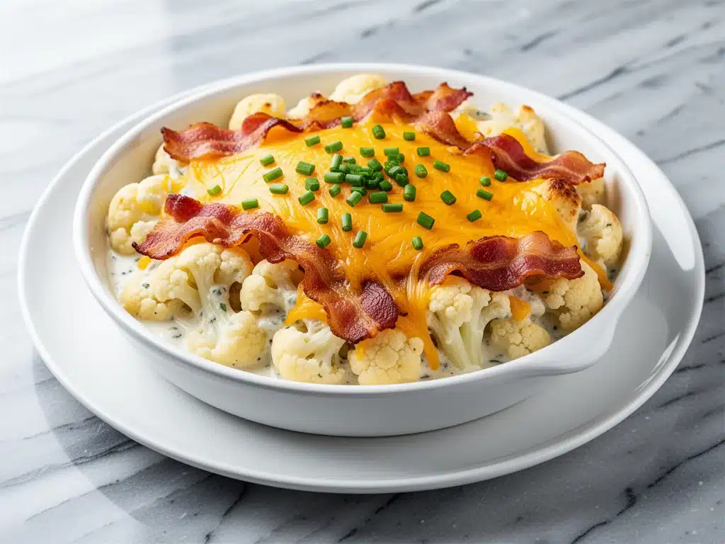 Keto Bacon Ranch Cauliflower Casserole - featured image