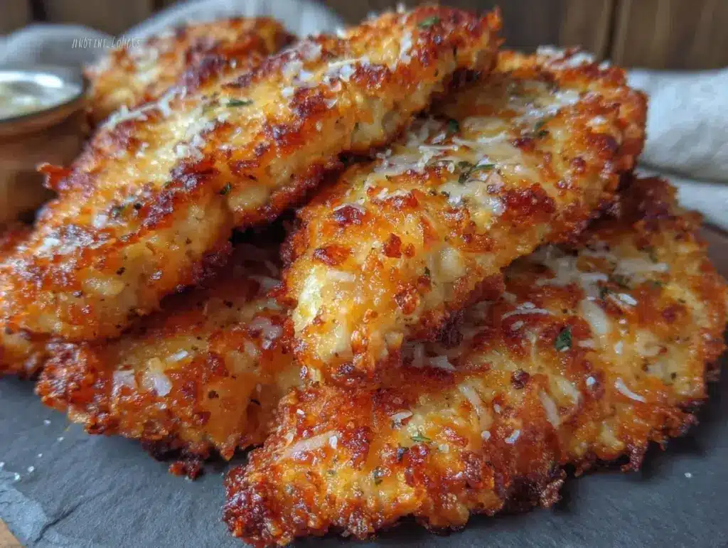Keto Crispy Parmesan Chicken Tenders - featured image