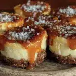 keto salted caramel cheesecake bites - featured image