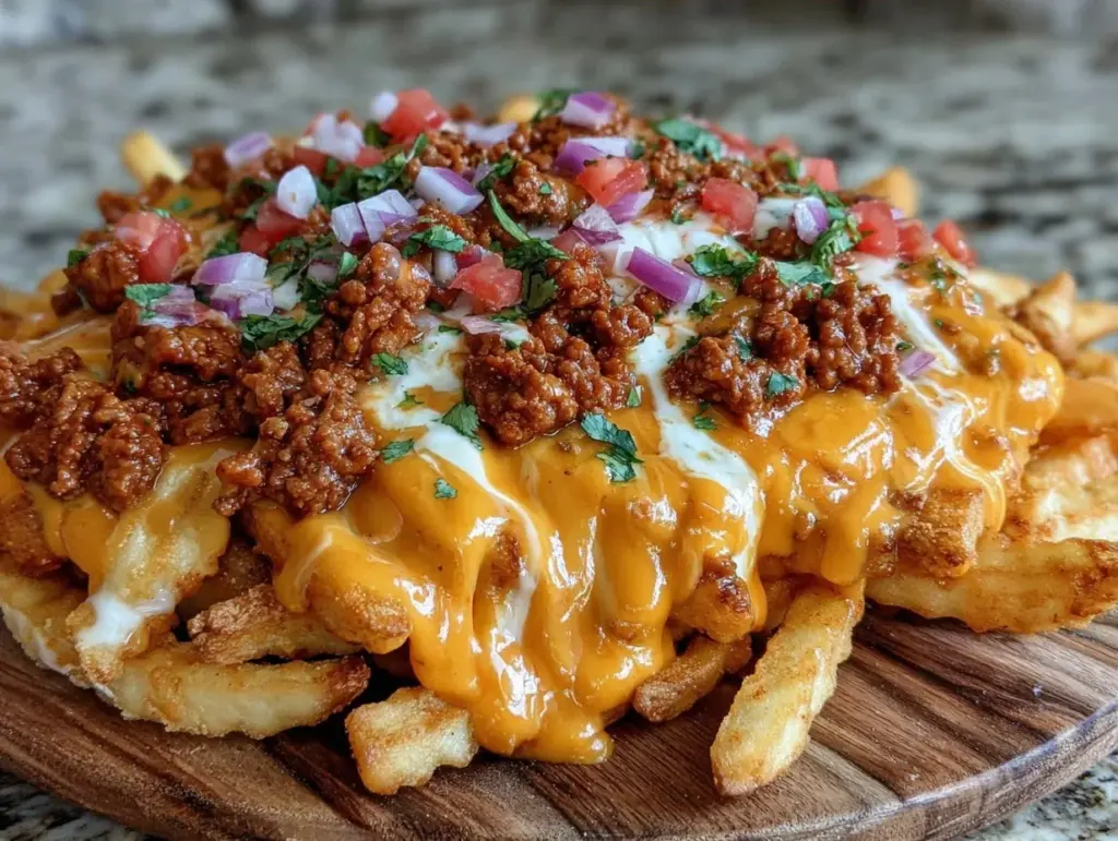 loaded nacho cheese fries - featured image