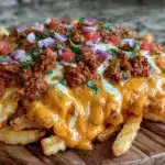 loaded nacho cheese fries - featured image