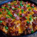low-carb cheeseburger casserole - featured image