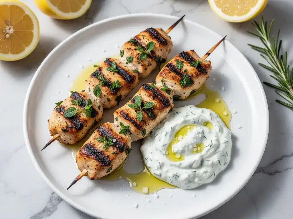 Mediterranean Lemon Herb Grilled Chicken Skewers: Easy Better Than Takeout 4 Mediterranean Lemon Herb Grilled Chicken Skewers preparation steps