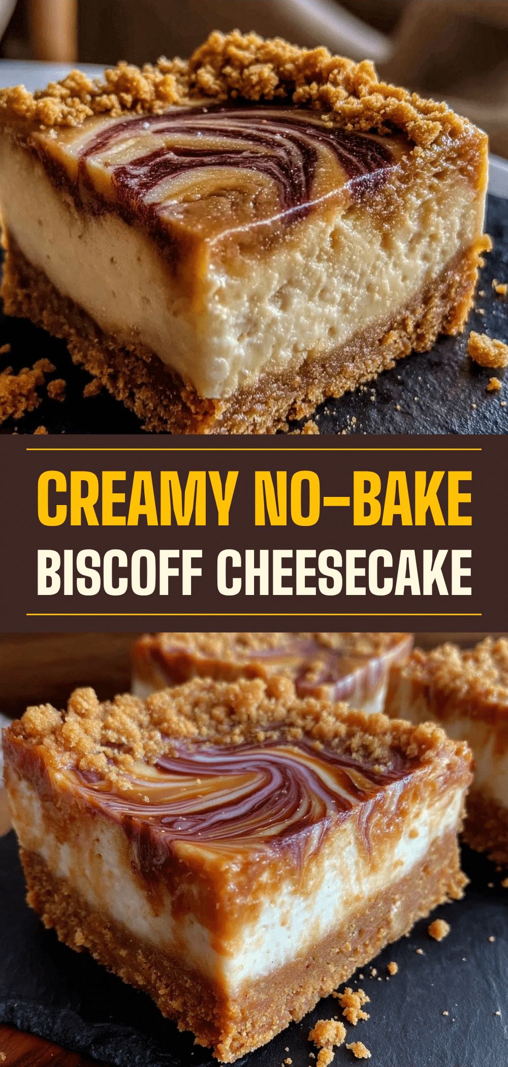 No-Bake Biscoff Cheesecake Bars: 3 Easy Swaps 5 no-bake Biscoff cheesecake bars recipe