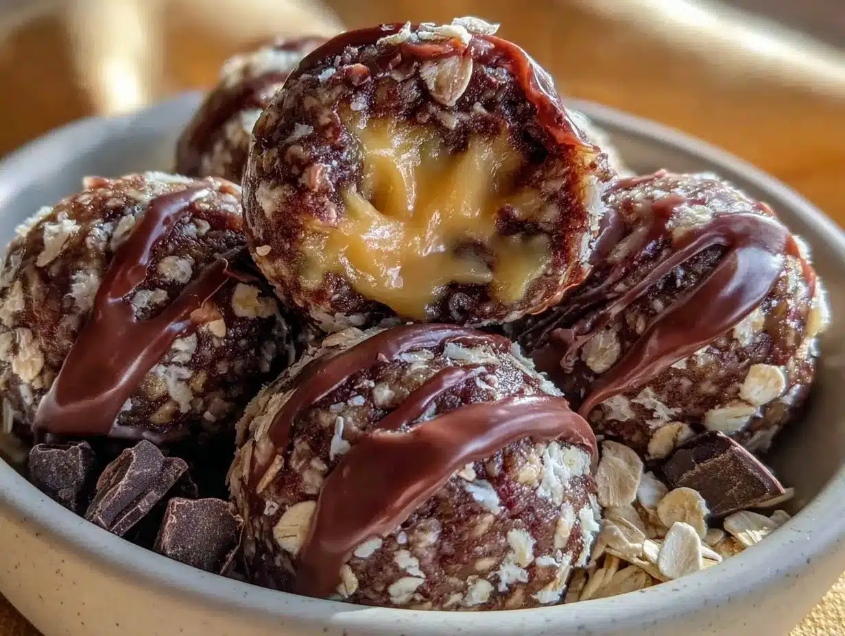 No-Bake Chocolate Peanut Butter Protein Balls: Batch Prep 4 no-bake chocolate peanut butter protein balls preparation steps