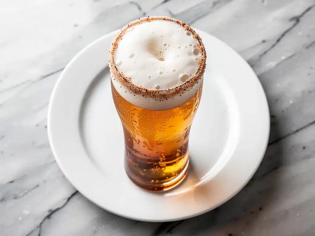 Oktoberfest Apple Beer Shandy: 5-Min Easy Cinnamon Sugar Rim 4 Oktoberfest Apple Beer Shandy preparation steps