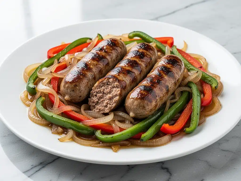 Oktoberfest beer braised bratwurst - featured image