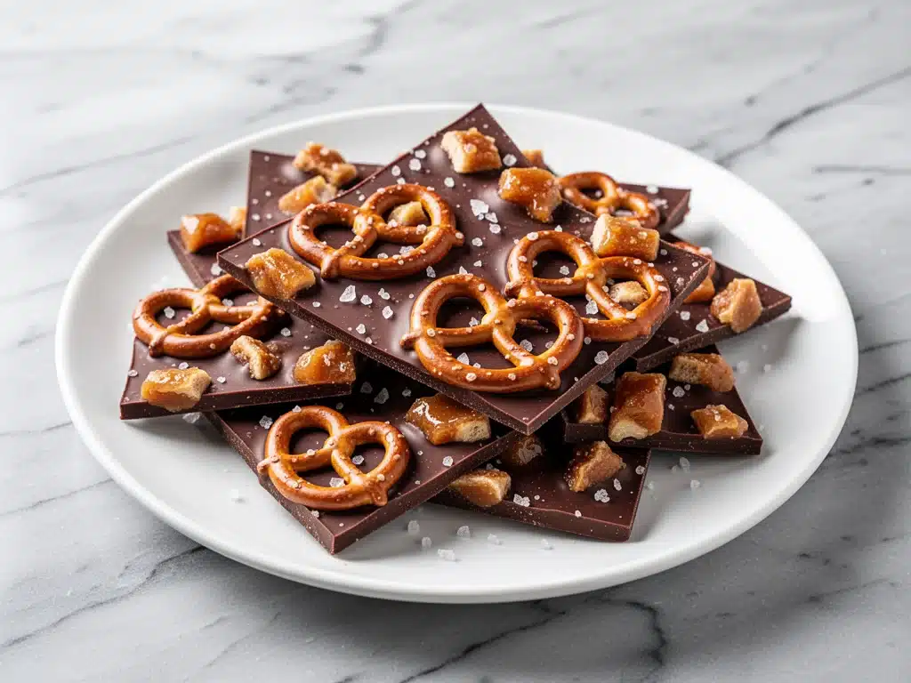 oktoberfest pretzel toffee bark - featured image