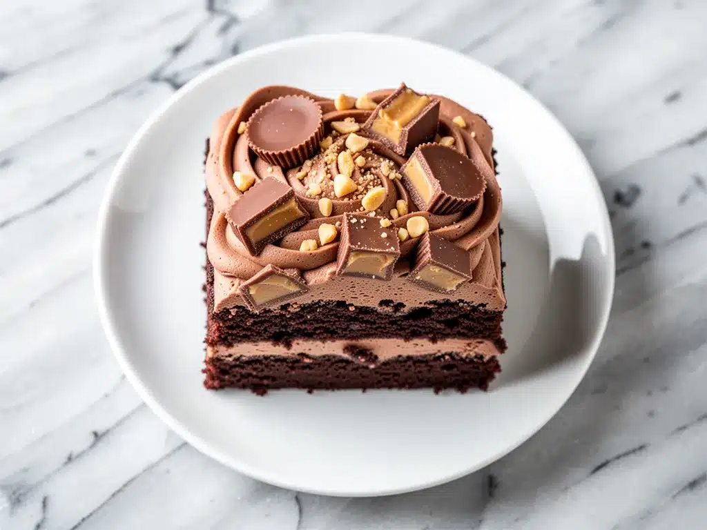 Homemade Peanut Butter Cup Chocolate Cake: Best 4-Ingredient Dessert 4 peanut butter cup chocolate cake preparation steps