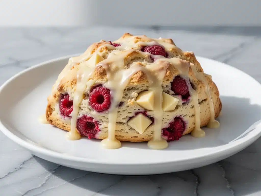 raspberry white chocolate scones - featured image
