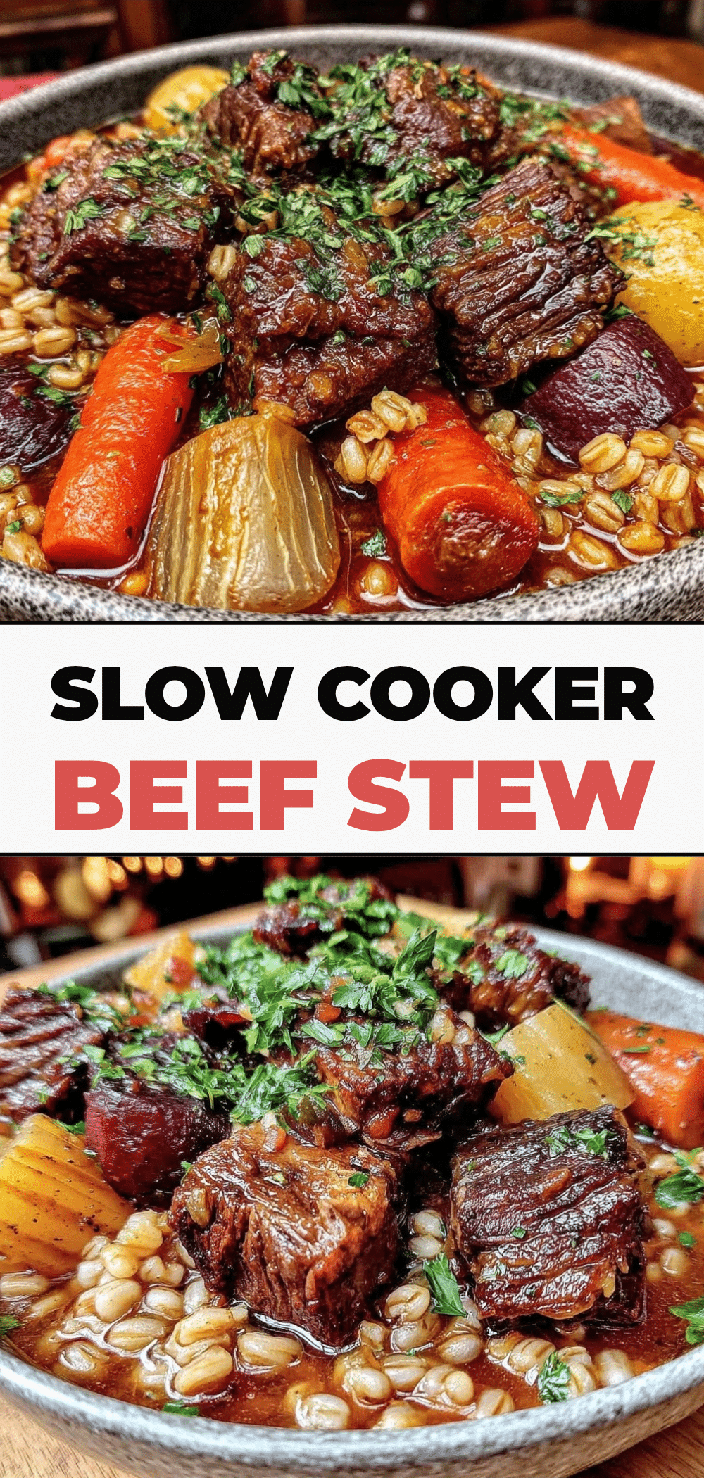 Slow Cooker Beef and Barley Stew: Easy Campfire Meal 5 slow cooker beef and barley stew recipe