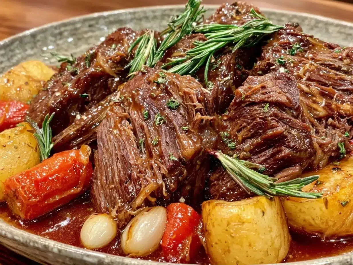 Slow Cooker Pot Roast with Red Wine: Small Batch, No Leftovers 4 slow cooker pot roast preparation steps