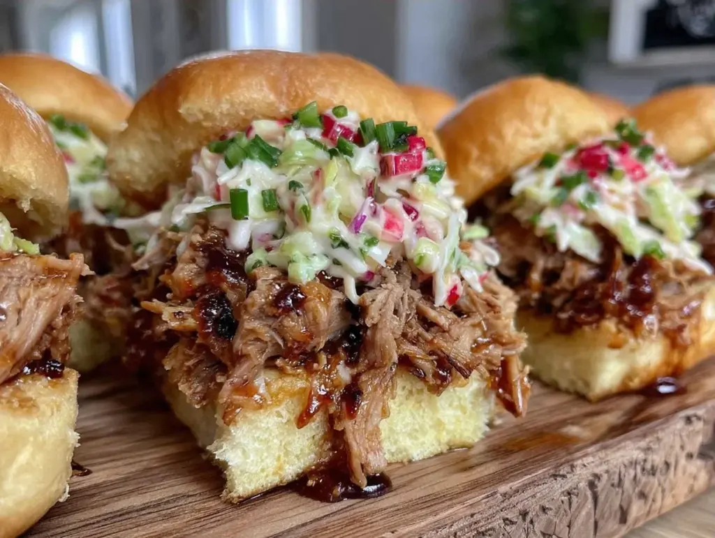slow cooker pulled pork sliders - featured image