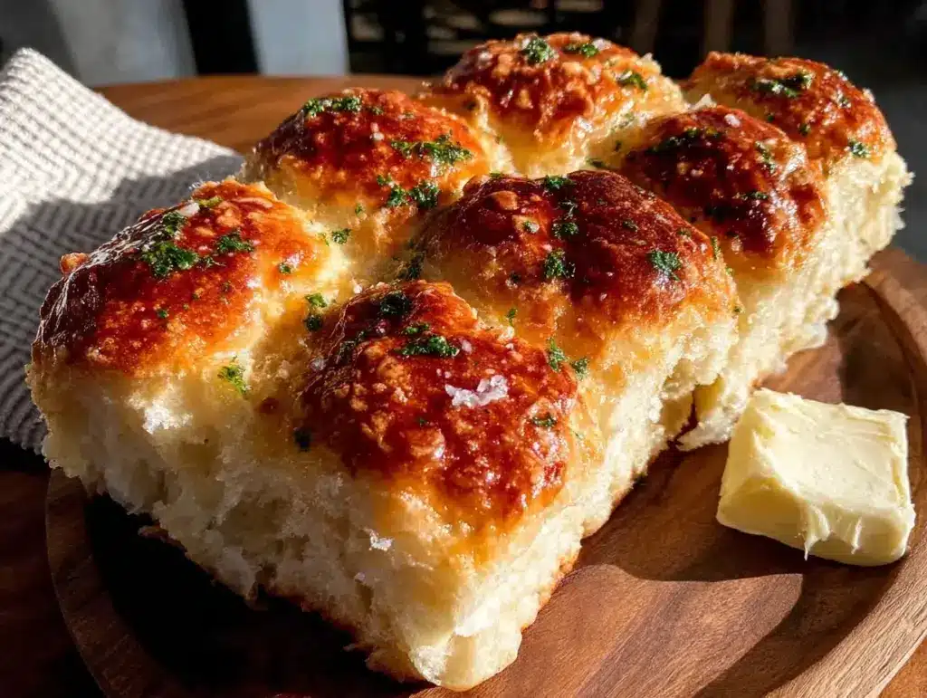 small batch garlic butter dinner rolls - featured image