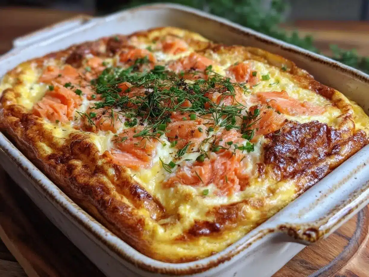 Smoked Salmon and Dill Egg Casserole: 5pm Dinner Hack 4 smoked salmon and dill egg casserole preparation steps