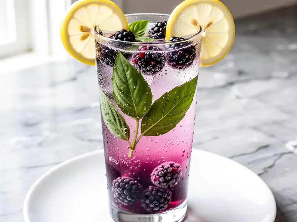 Sparkling Blackberry Basil Lemonade - featured image