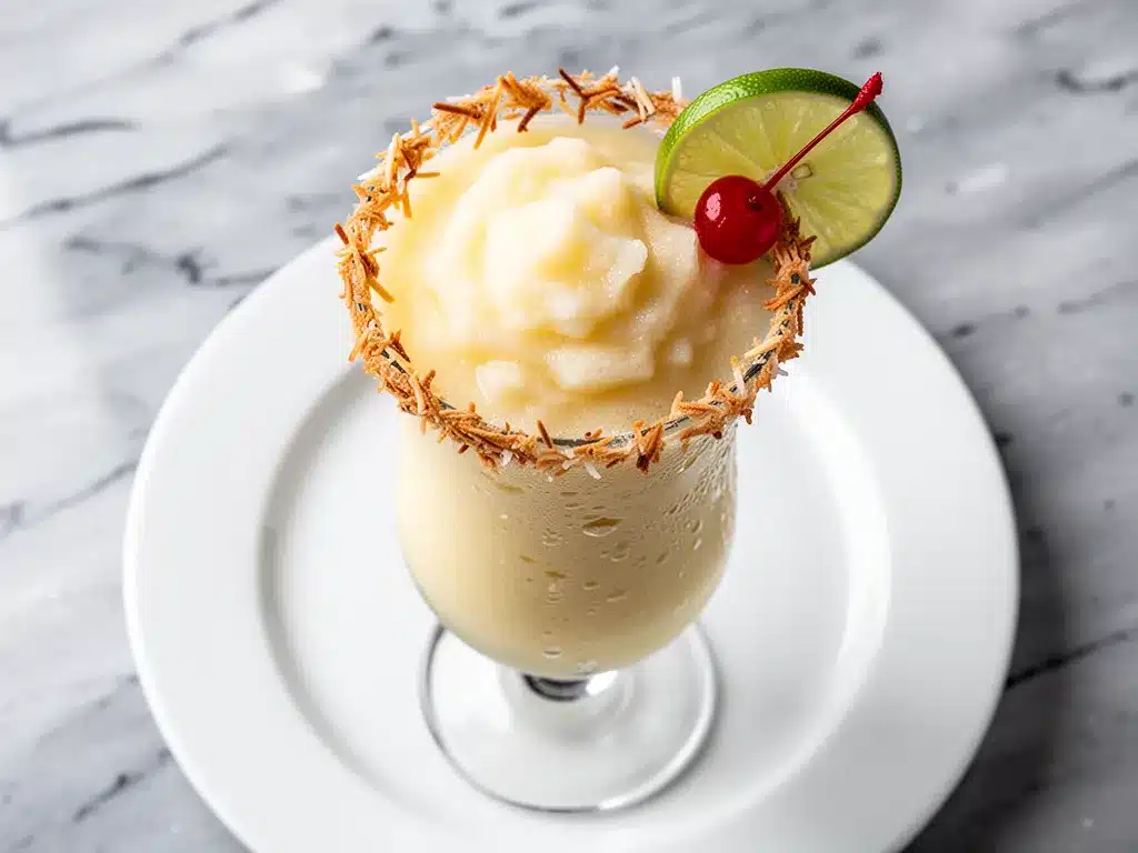 Toasted Coconut Piña Colada: 3-Ingredient Tropical Drink 4 toasted coconut piña colada preparation steps