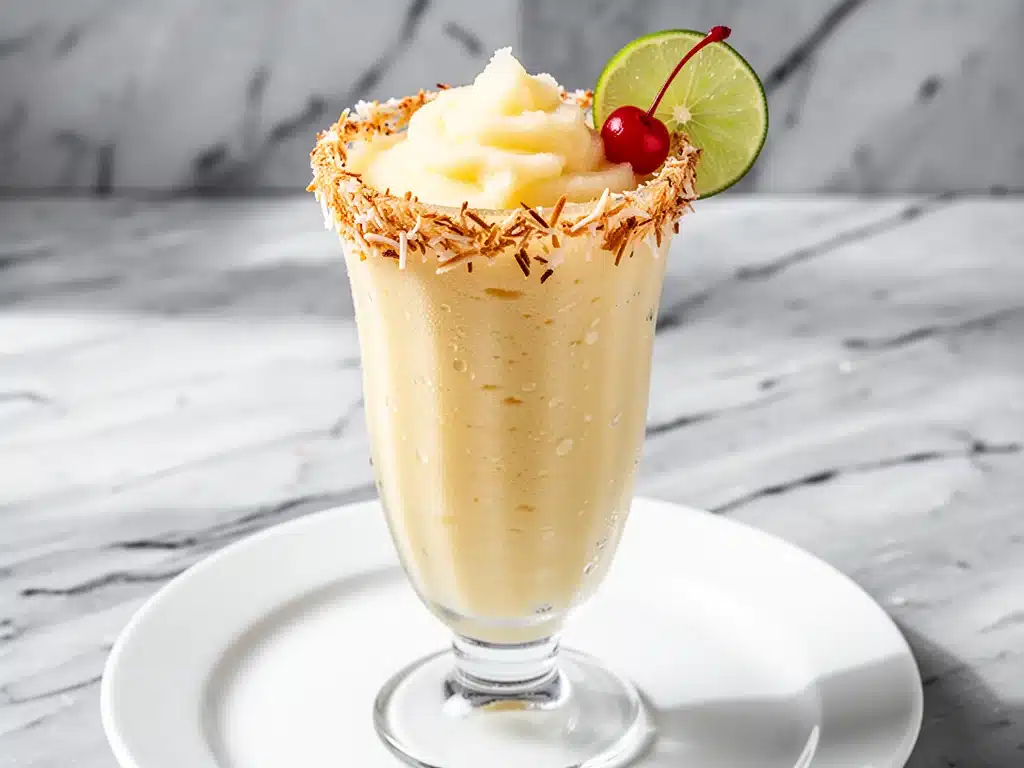 toasted coconut piña colada - featured image