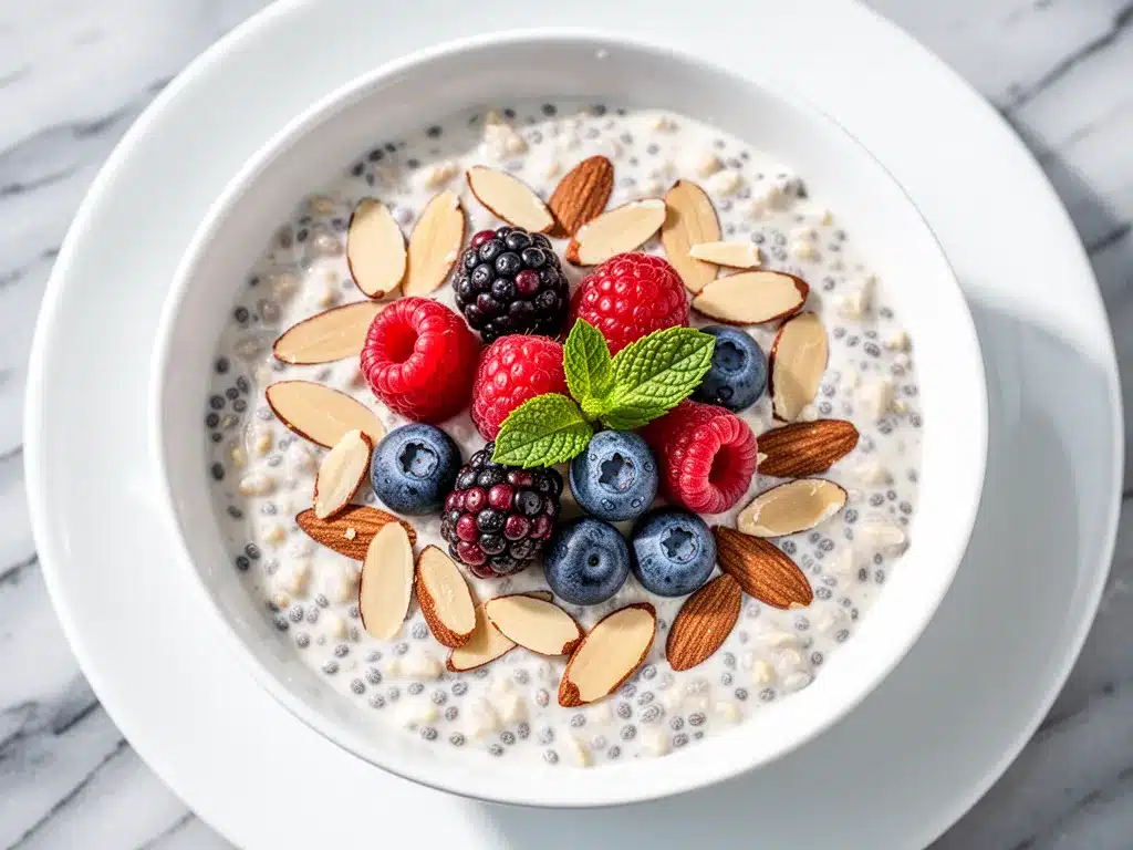Vanilla Chia Overnight Oats: 5-Ingredient Meal Prep 4 Vanilla Chia Overnight Oats preparation steps