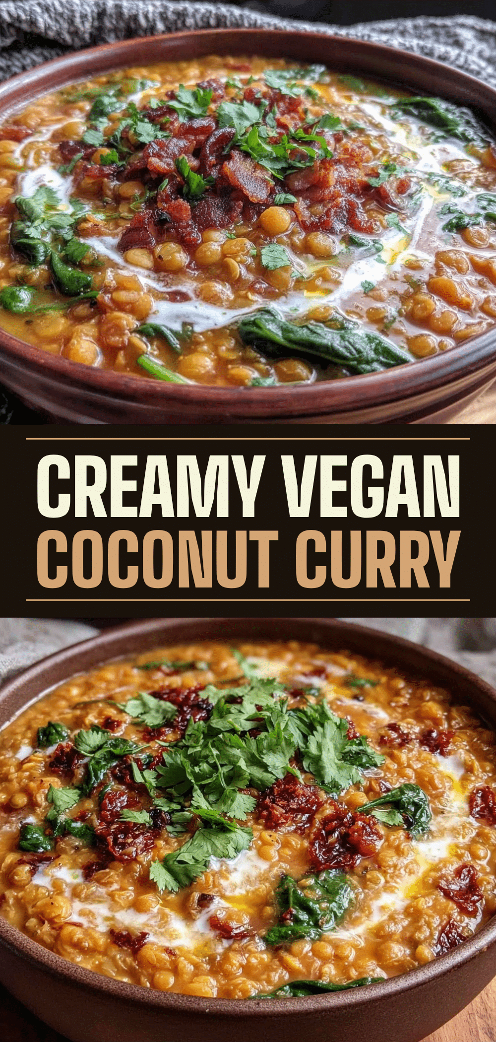 Vegan Coconut Curry Lentil Soup: Meal Prep 4 Easy Meals 5 vegan coconut curry lentil soup recipe