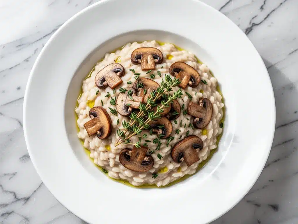 Vegan Creamy Mushroom Risotto: Easy 20-Min Meal 4 vegan creamy mushroom risotto preparation steps