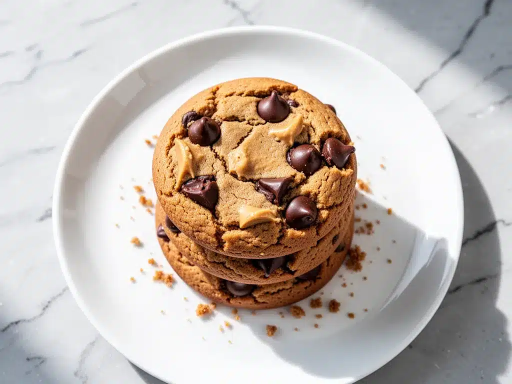 Vegan Peanut Butter Chocolate Chip Cookies: 5-Ingredient Easy Recipe 4 vegan peanut butter chocolate chip cookies preparation steps