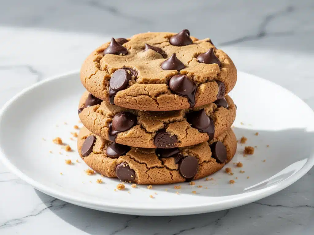 vegan peanut butter chocolate chip cookies - featured image